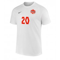 Koszulka piłkarska Kanada Jonathan David #20 Strój wyjazdowy MŚ 2022 tanio Krótki Rękaw